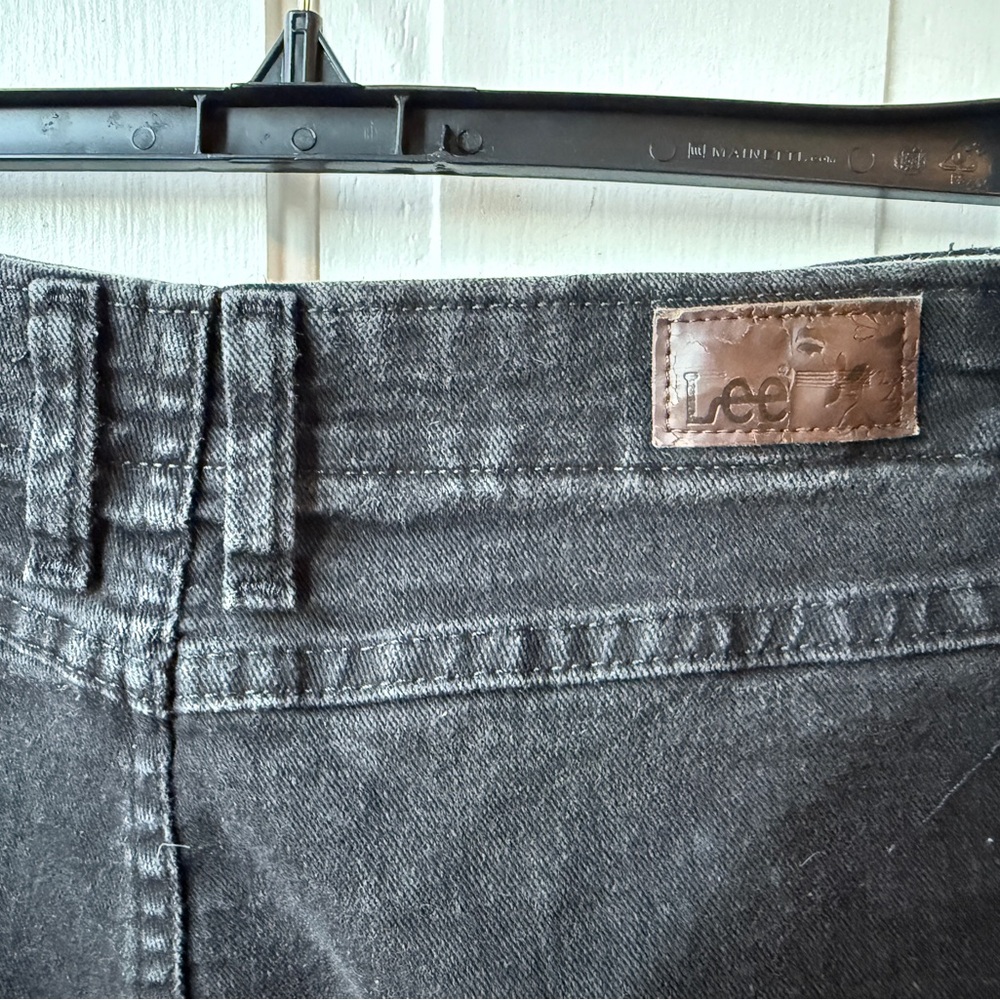 Vintage Women’s Lee Charcoal Denim Pants, Mid Rise, size 16 medium - Picture 5 of 10